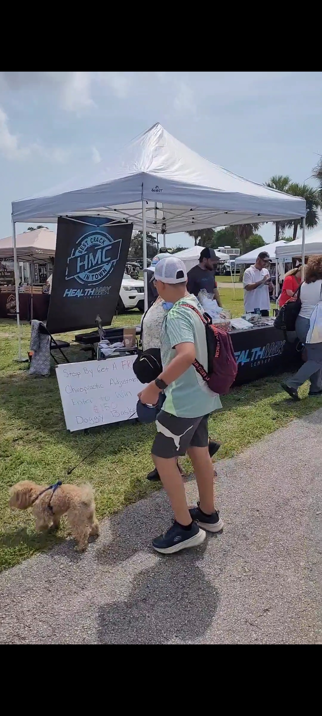 Outdoor dog event with strong visual energy